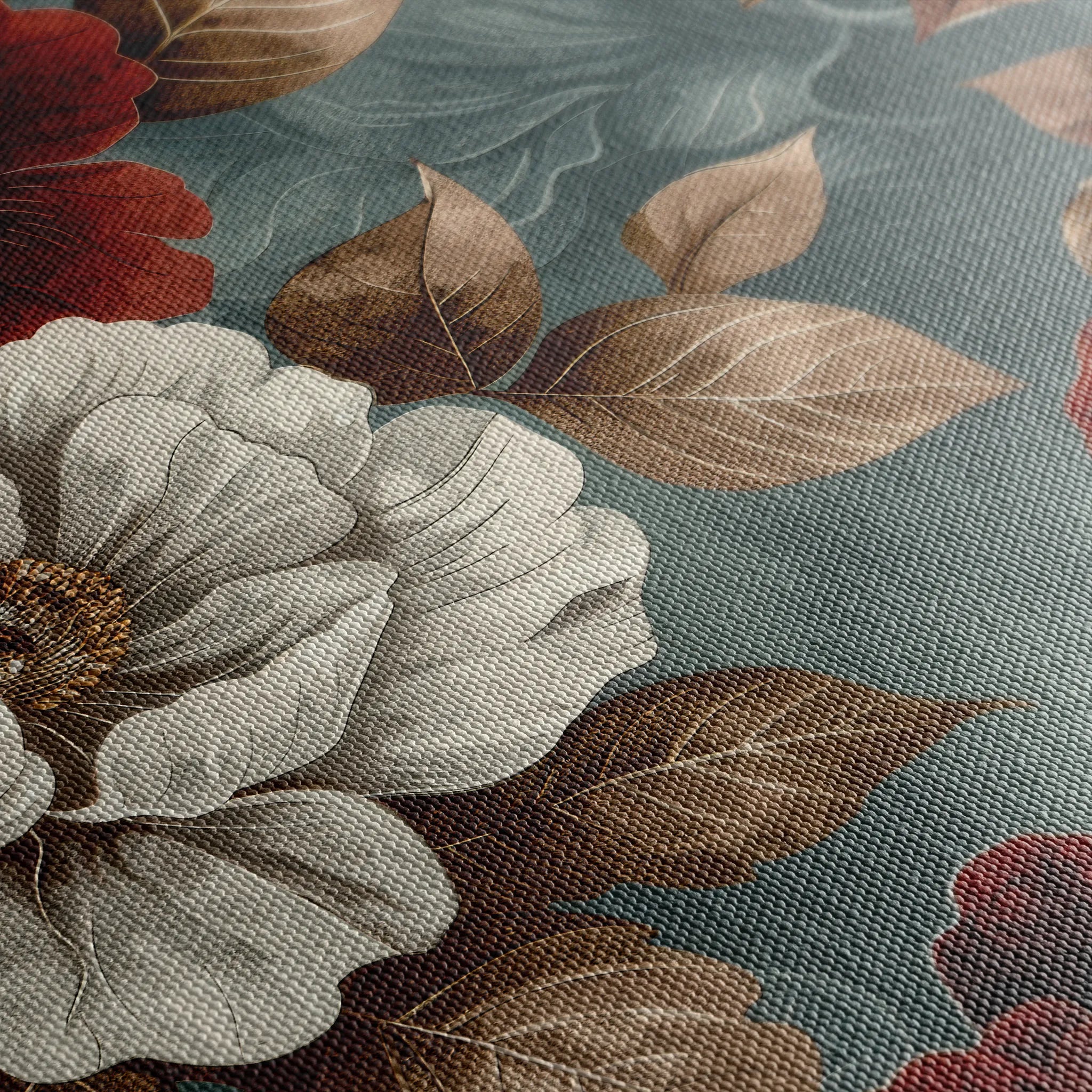 Floral 368 Canvas Art 18" x 24" / 45 x 60 cm / Black