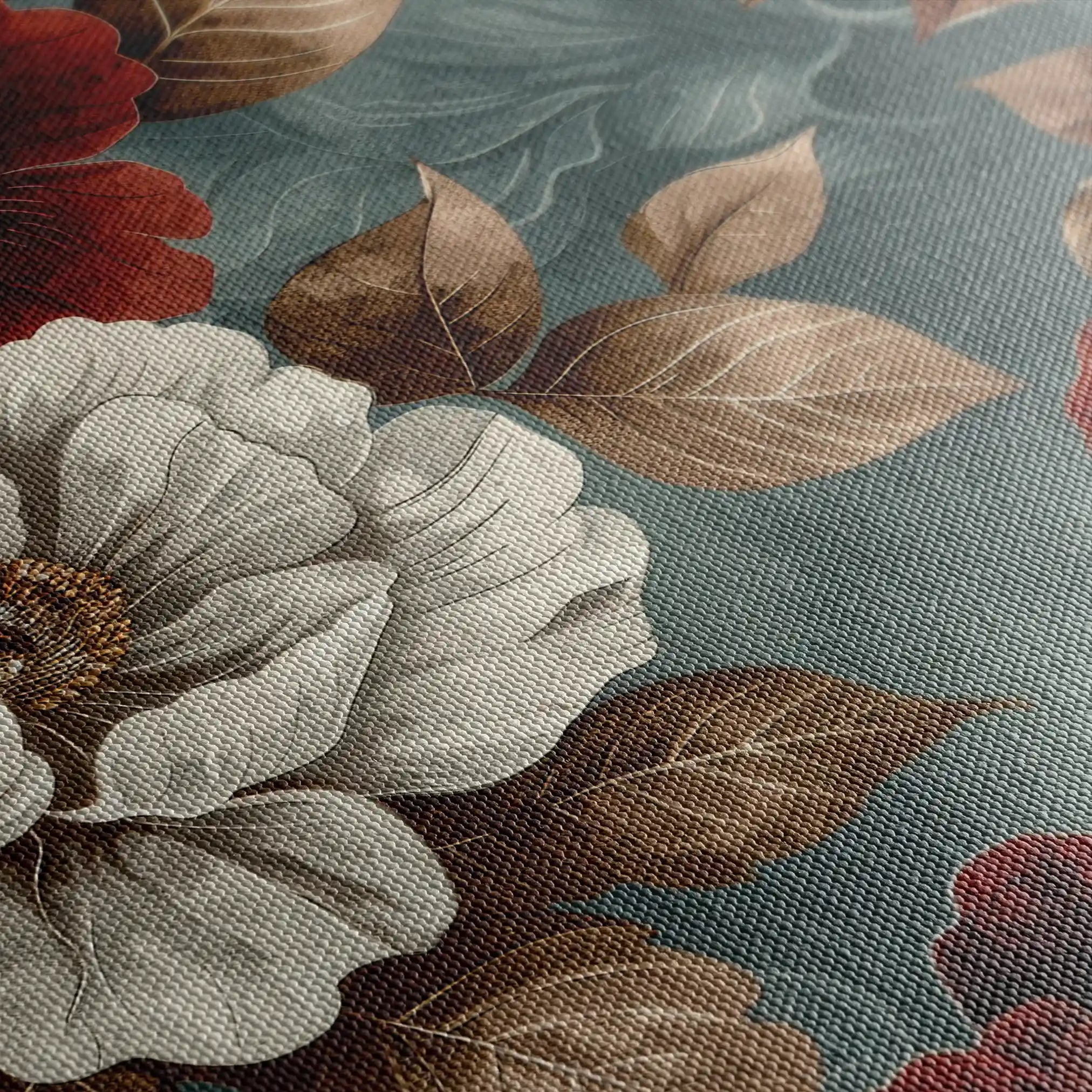 Floral 368 Canvas Art 60 x 40 cm / Black