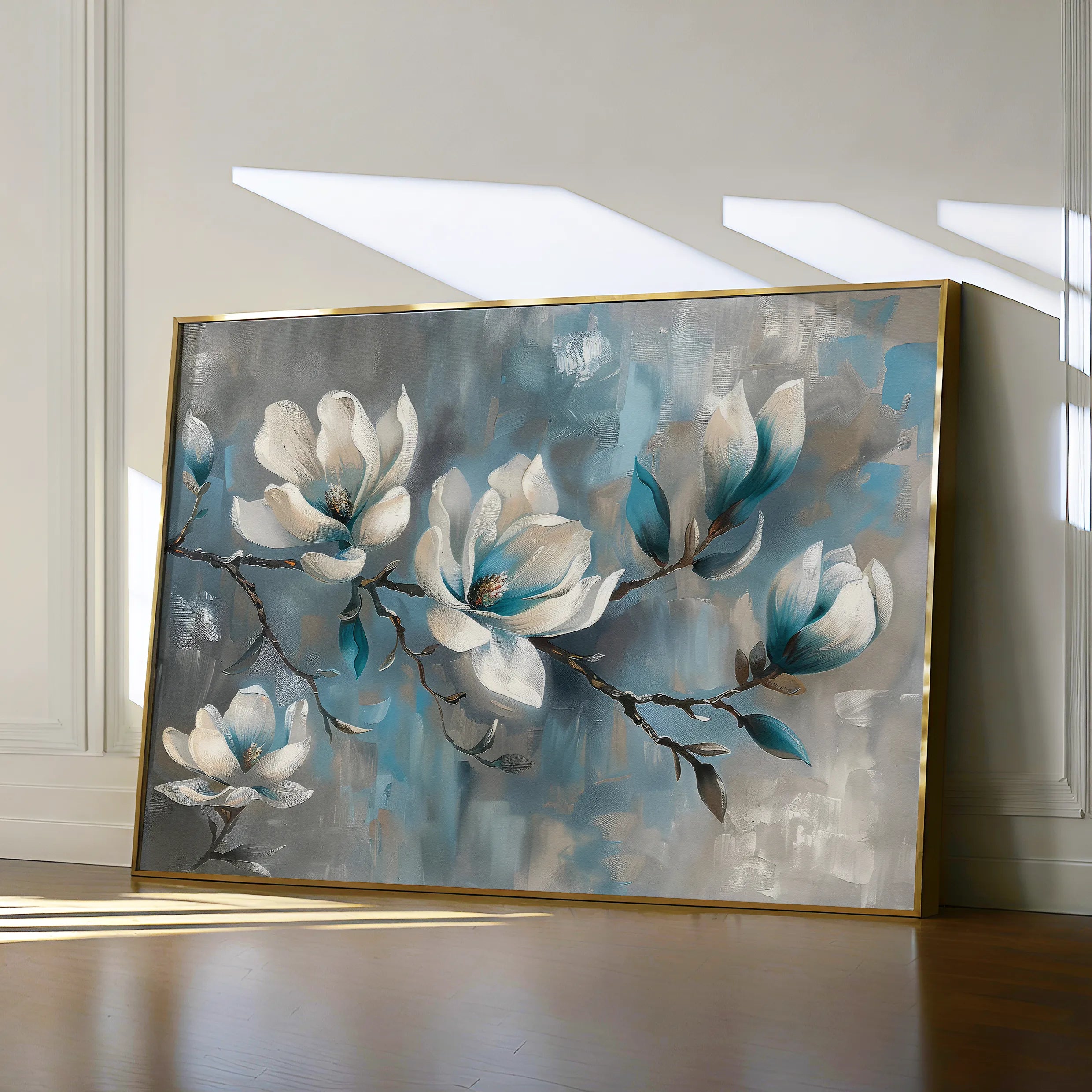 Floral 369 Canvas Art 18" x 24" / 45 x 60 cm / Black