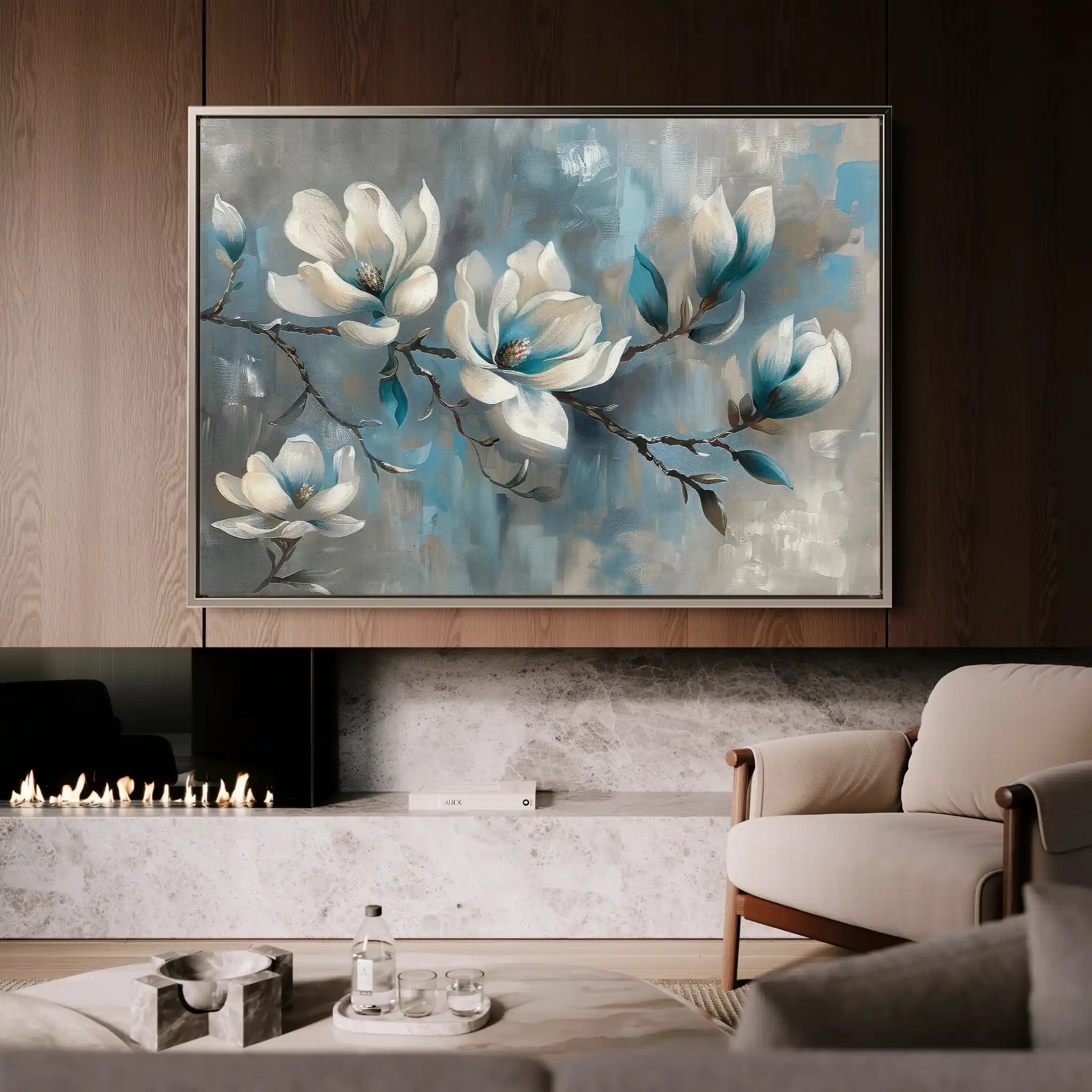Floral 369 Canvas Art 60 x 40 cm / Black