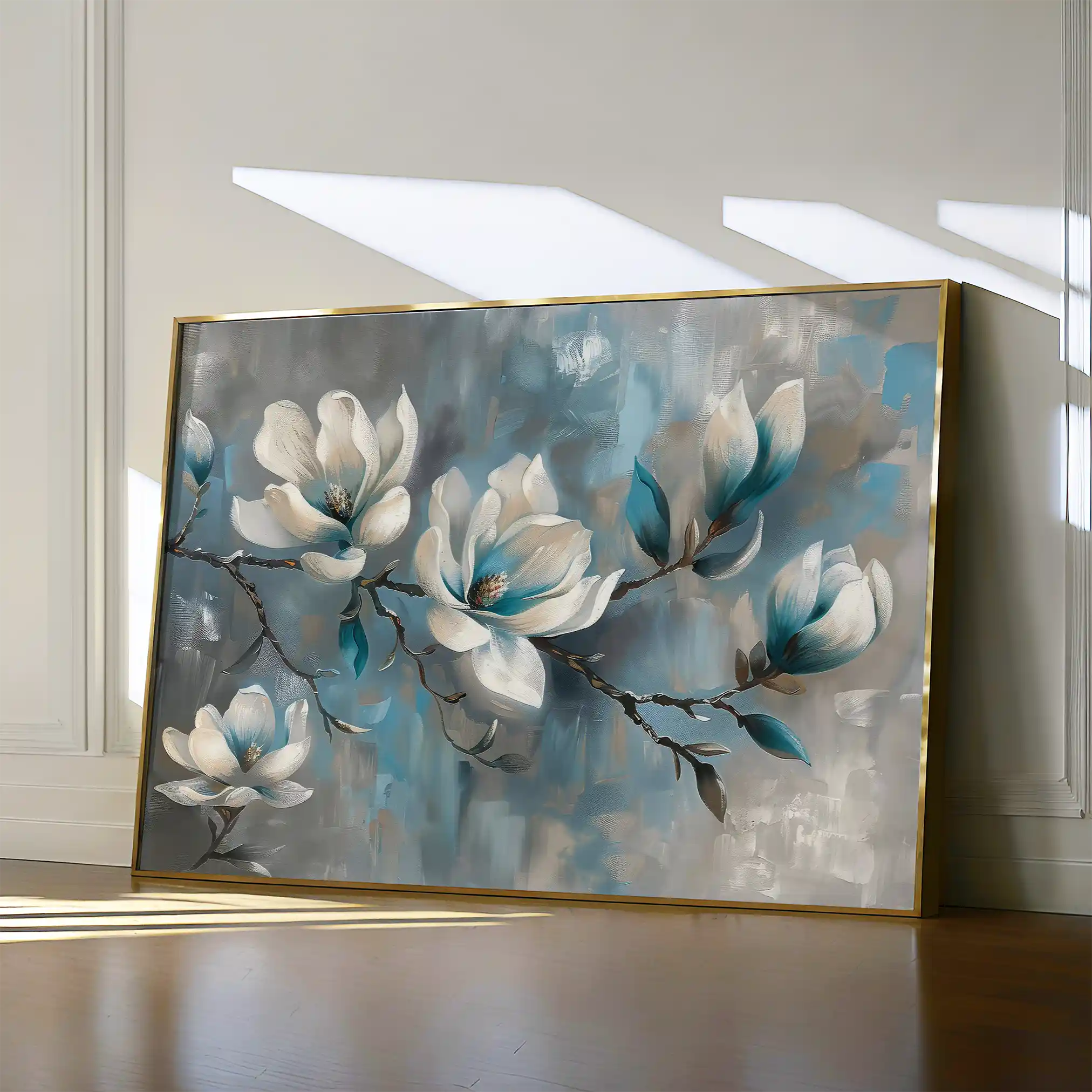 Floral 369 Canvas Art 60 x 40 cm / Black