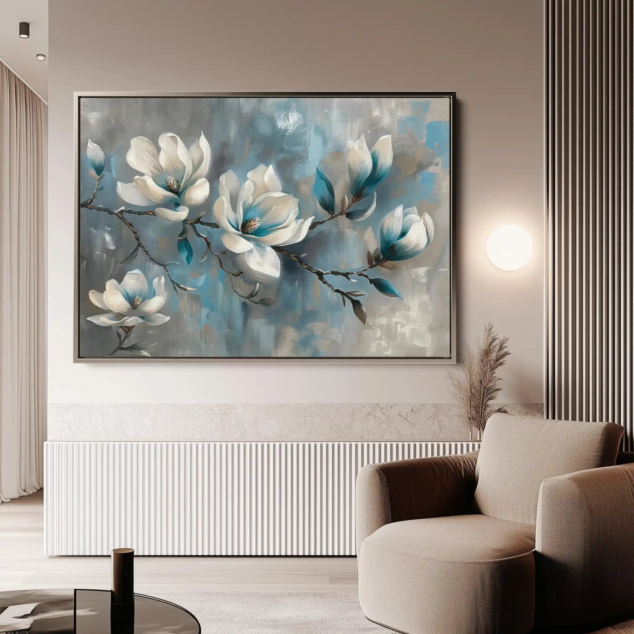 Floral 369 Canvas Art 60 x 40 cm / Black