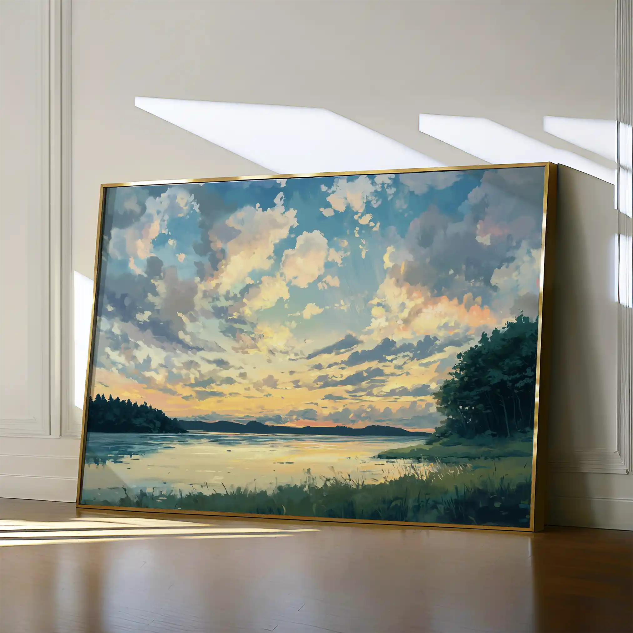 Landscape 369 Canvas Art 60 x 40 cm / Black