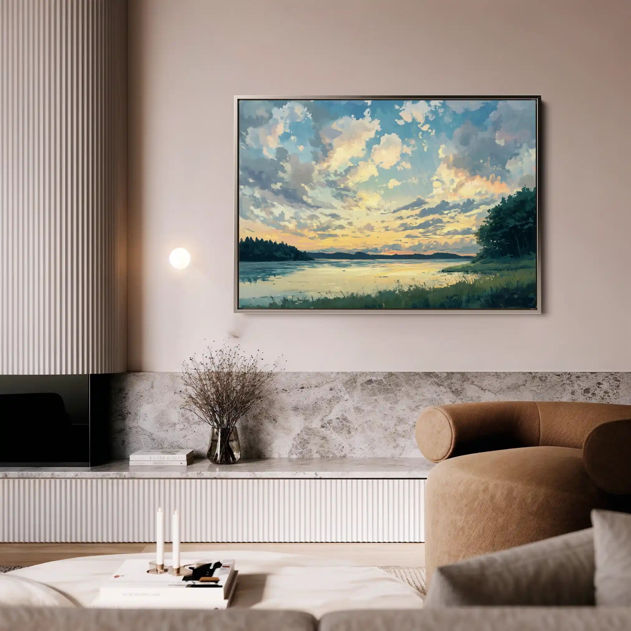 Landscape 369 Canvas Art 60 x 40 cm / Black