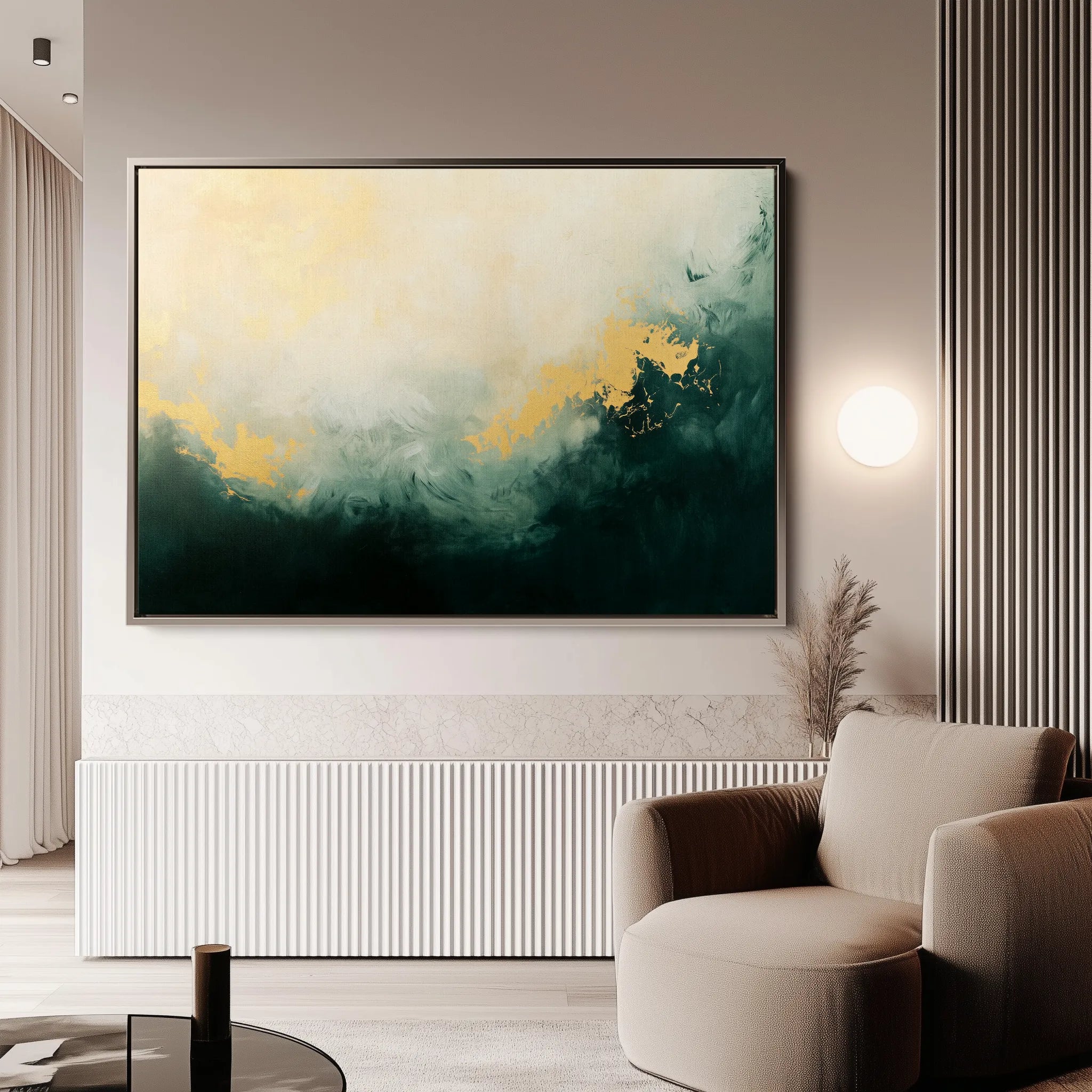 Abstract 370 Canvas Art 18" x 24" / 45 x 60 cm / Black