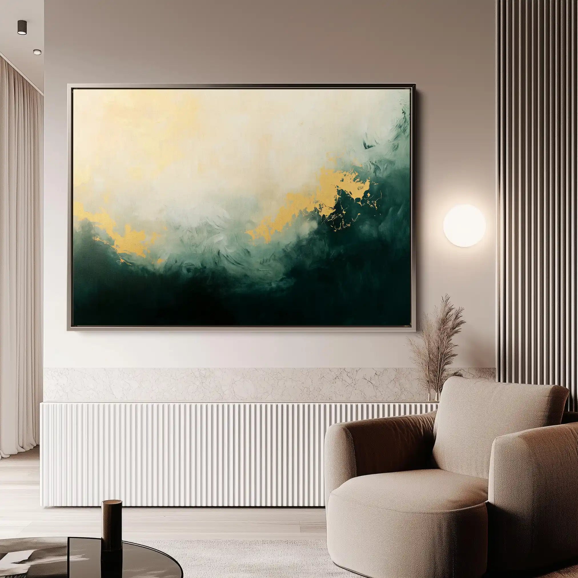 Abstract 370 Canvas Art 60 x 40 cm / Black