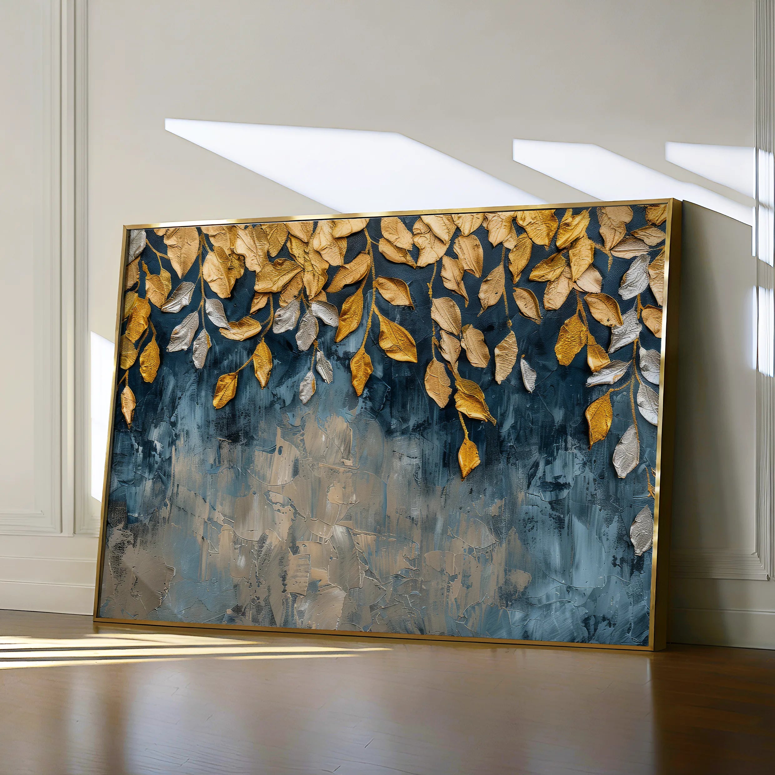 Floral 370 Canvas Art 18" x 24" / 45 x 60 cm / Black