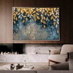 Floral 370 Canvas Art 18" x 24" / 45 x 60 cm / Black