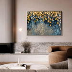 Floral 370 Canvas Art 18" x 24" / 45 x 60 cm / Black