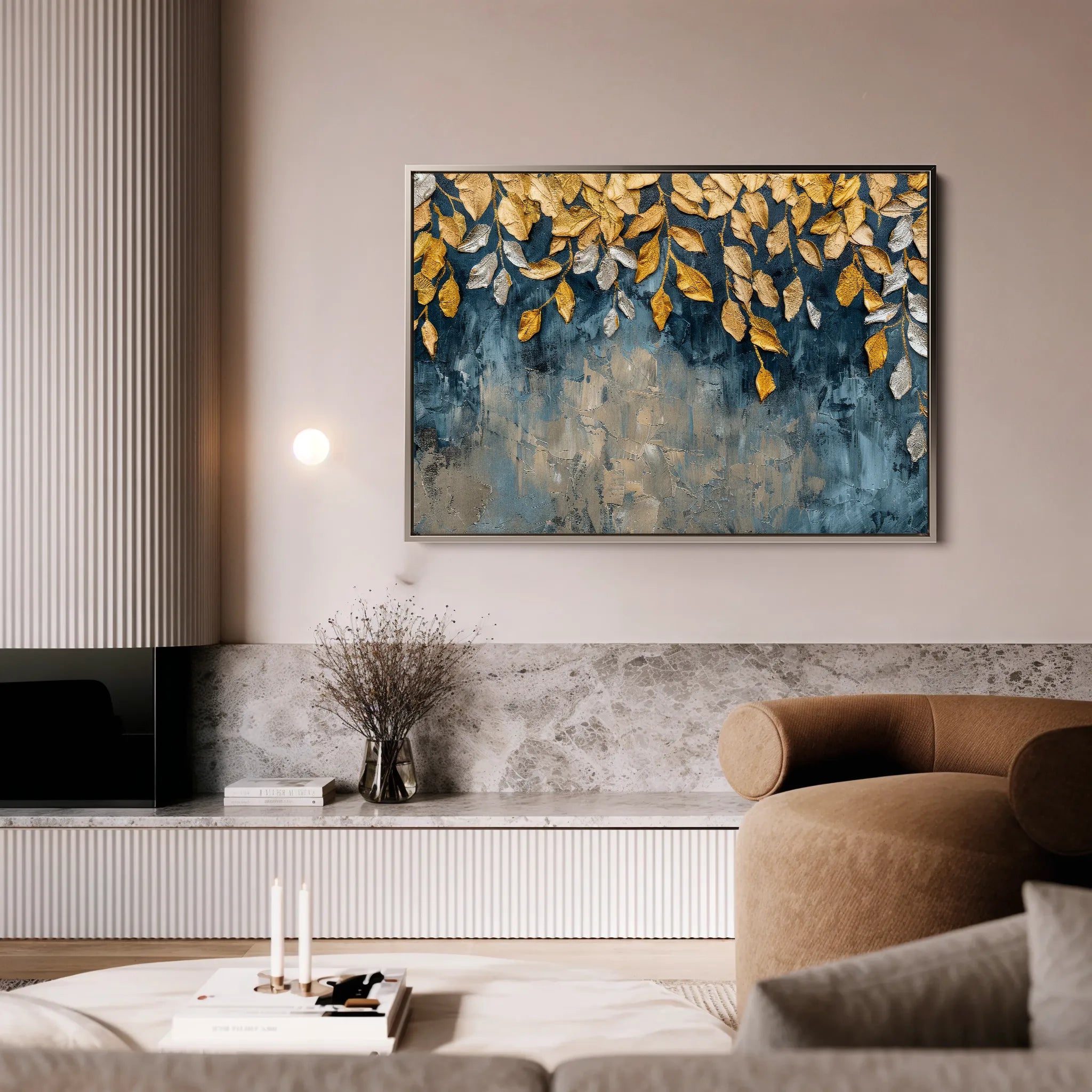 Floral 370 Canvas Art 18" x 24" / 45 x 60 cm / Black