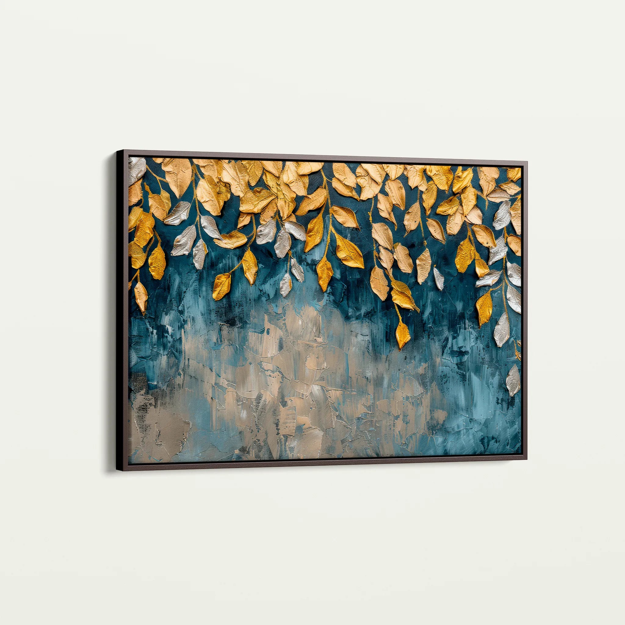 Floral 370 Canvas Art 18" x 24" / 45 x 60 cm / Black