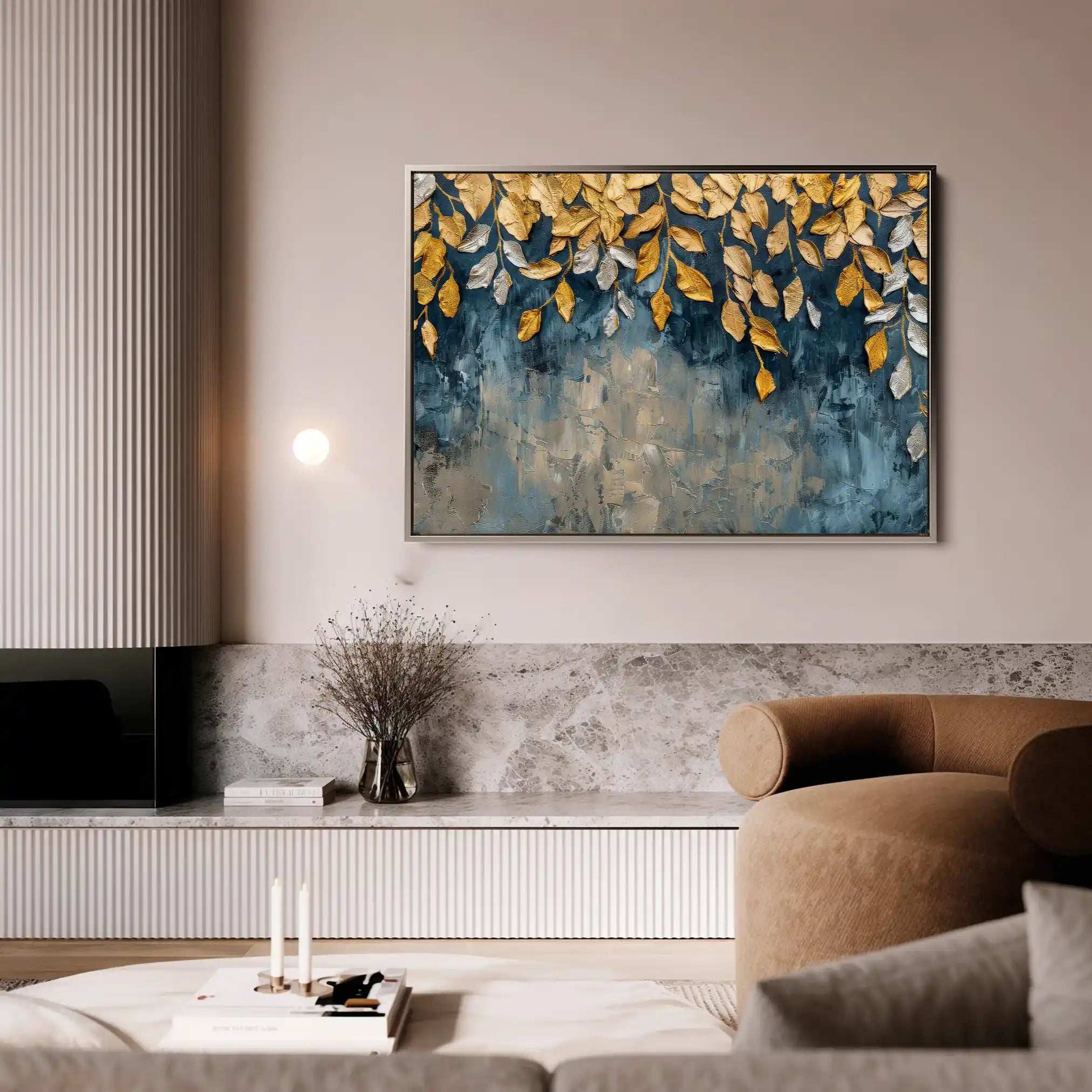 Floral 370 Canvas Art 60 x 40 cm / Black