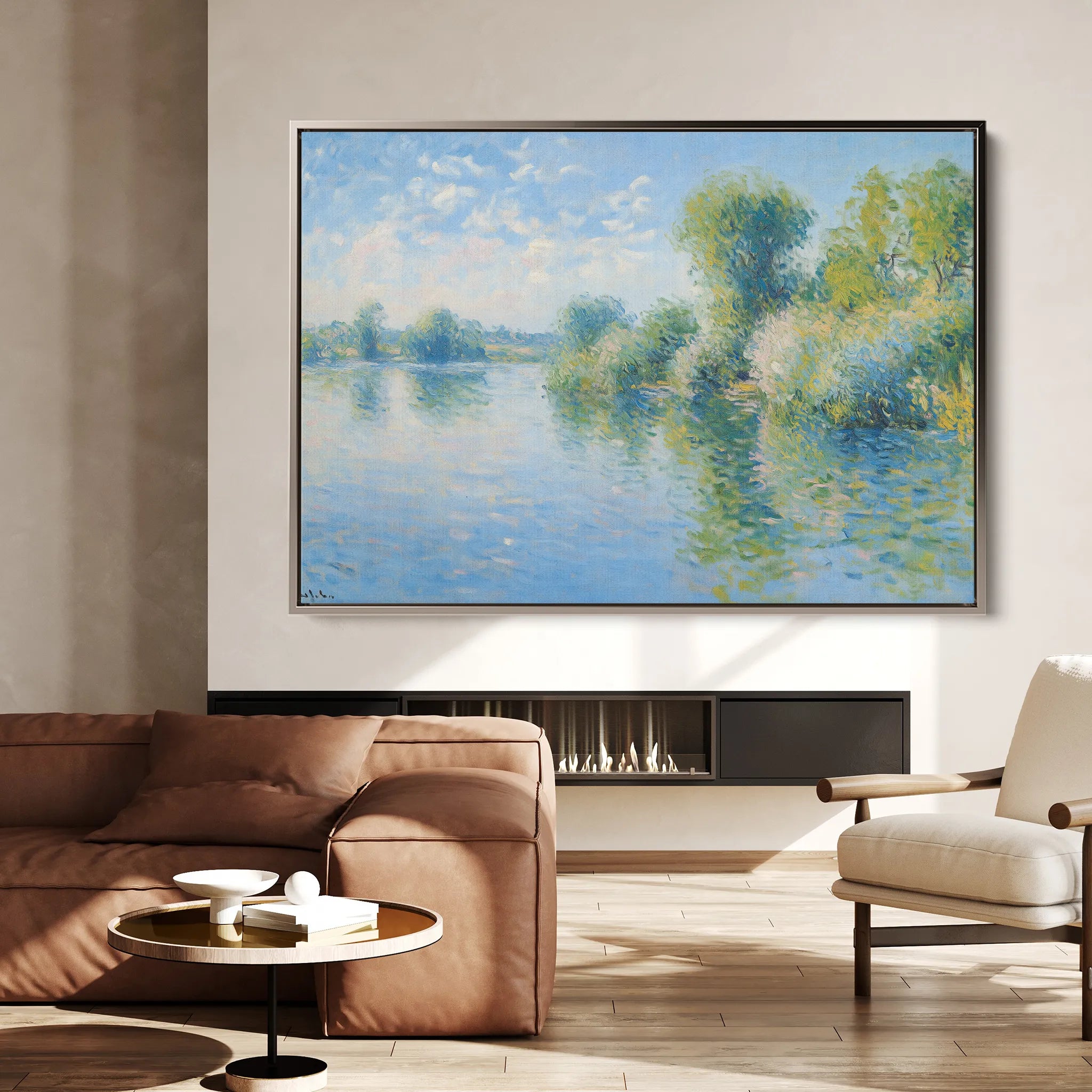 Landscape 370 Canvas Art 18" x 24" / 45 x 60 cm / Black