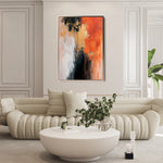 Abstract 371 Canvas Art 18" x 24" / 45 x 60 cm / Black