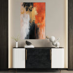 Abstract 371 Canvas Art 18" x 24" / 45 x 60 cm / Black