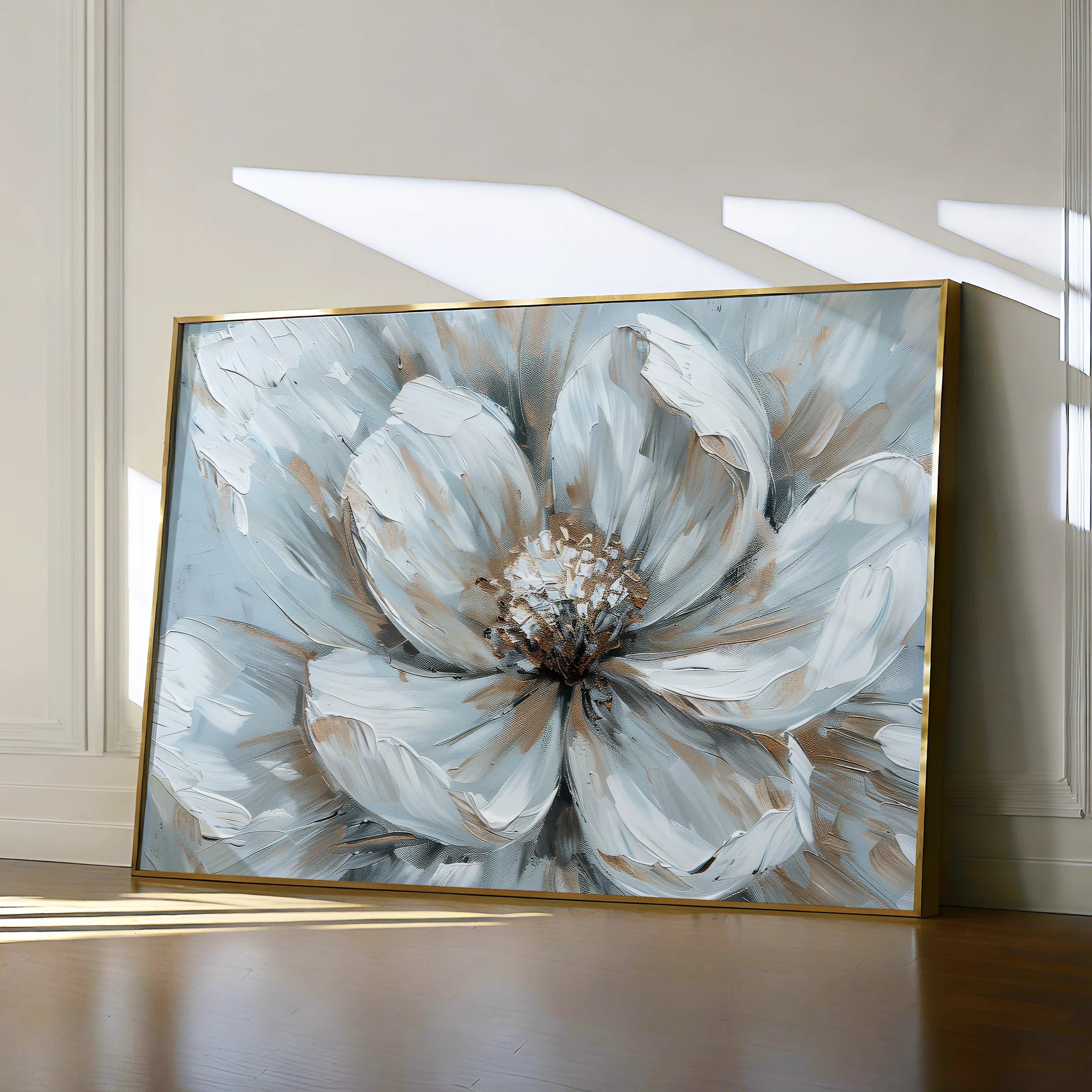 Floral 371 Canvas Art 18" x 24" / 45 x 60 cm / Black