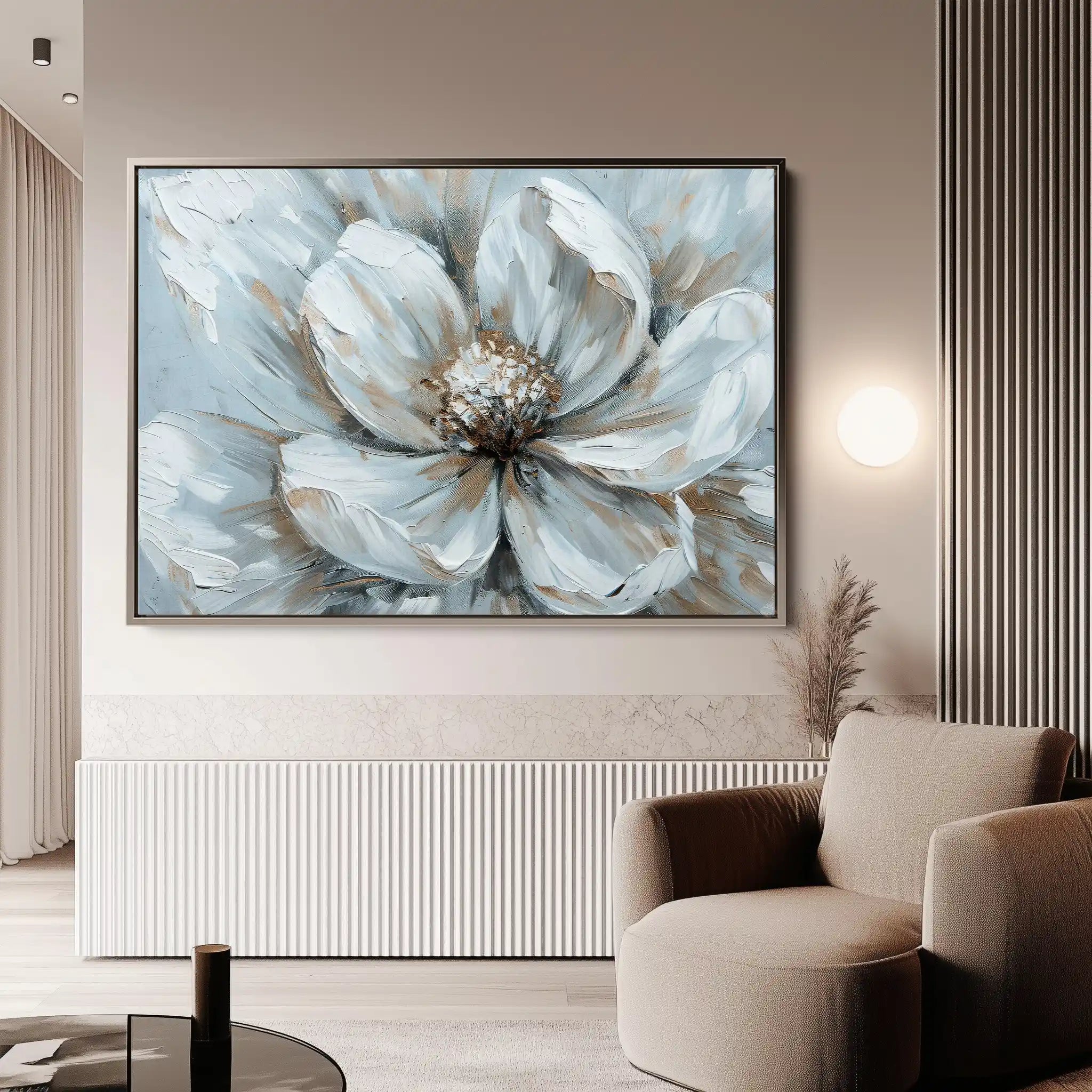 Floral 371 Canvas Art 60 x 40 cm / Black