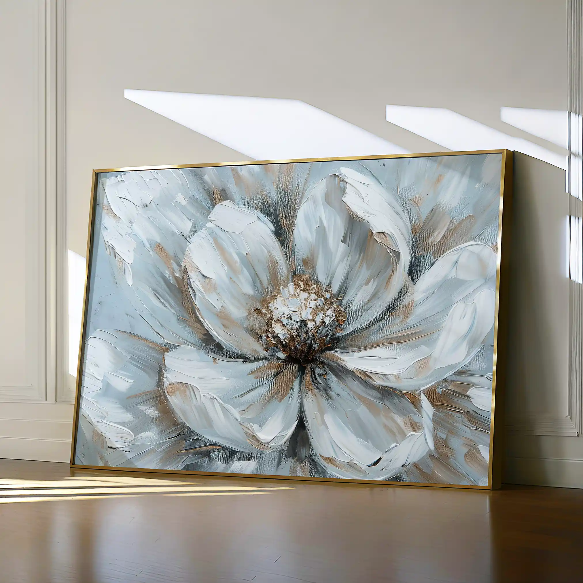 Floral 371 Canvas Art 60 x 40 cm / Black