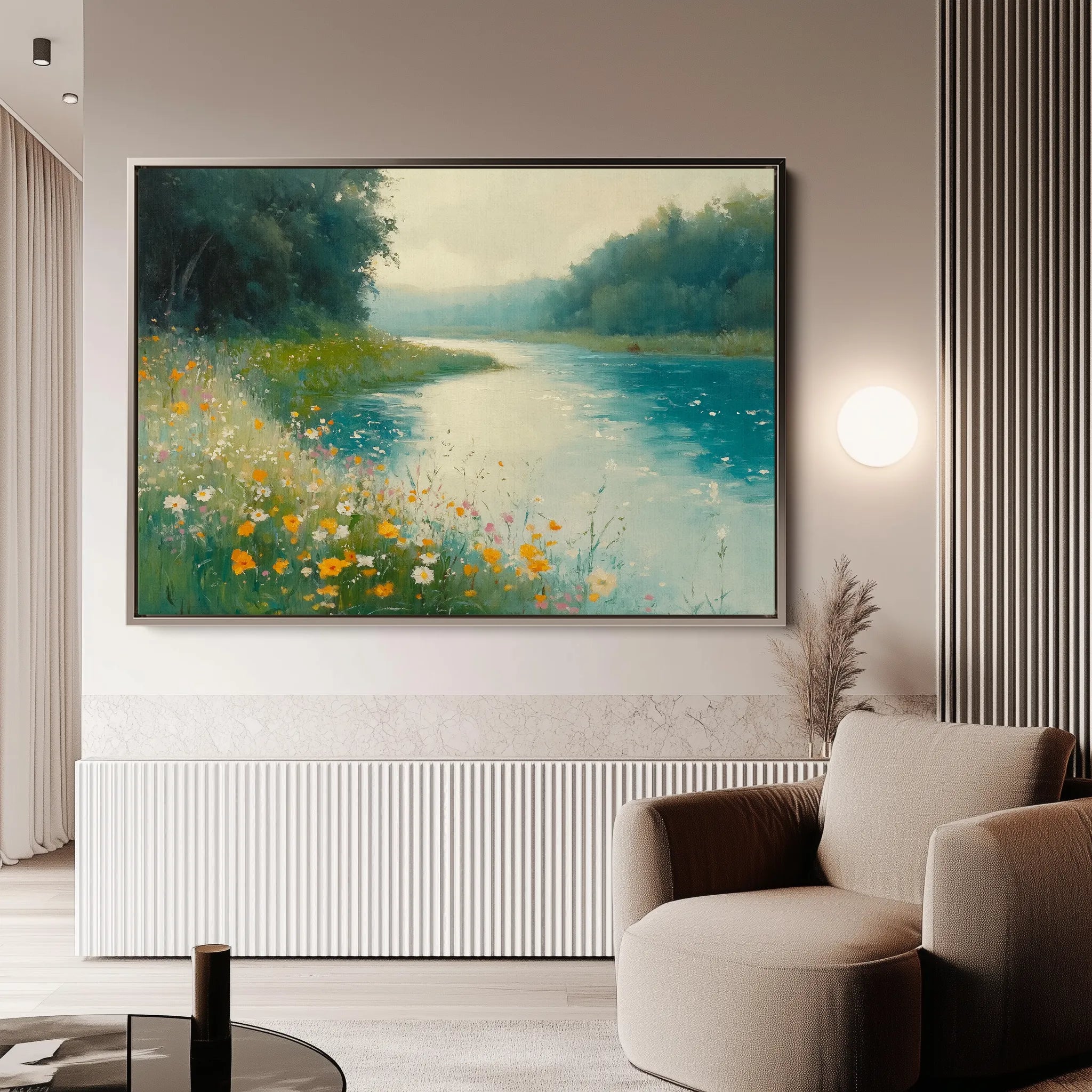 Landscape 371 Canvas Art 18" x 24" / 45 x 60 cm / Black