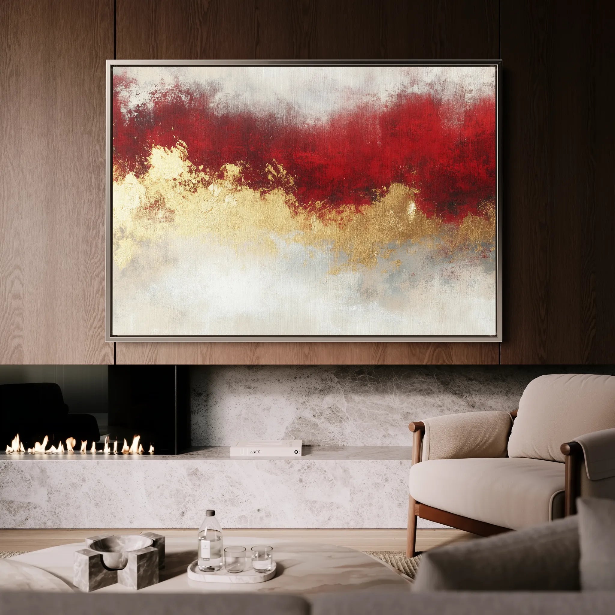 Abstract 372 Canvas Art 18" x 24" / 45 x 60 cm / Black