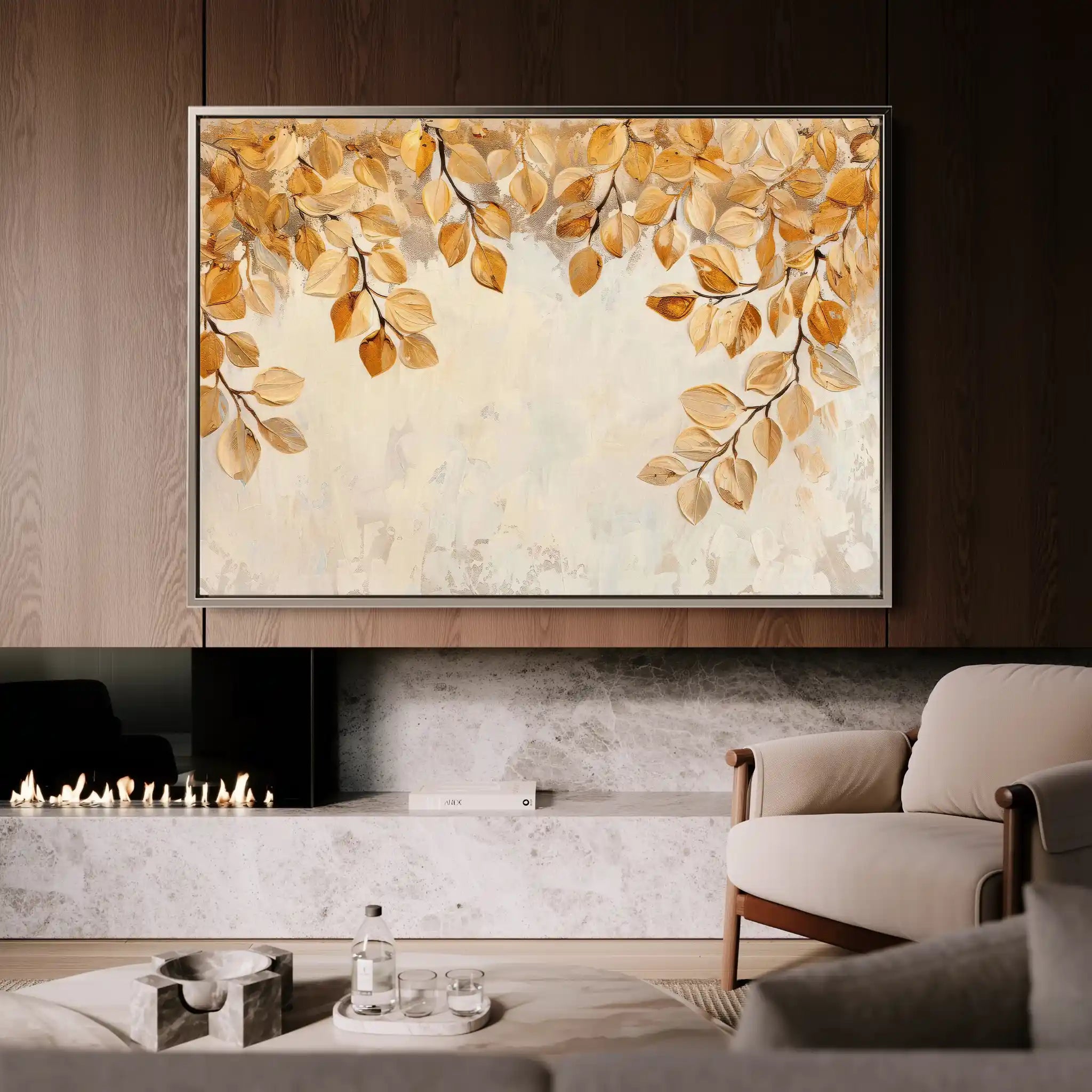Floral 372 Canvas Art 60 x 40 cm / Black