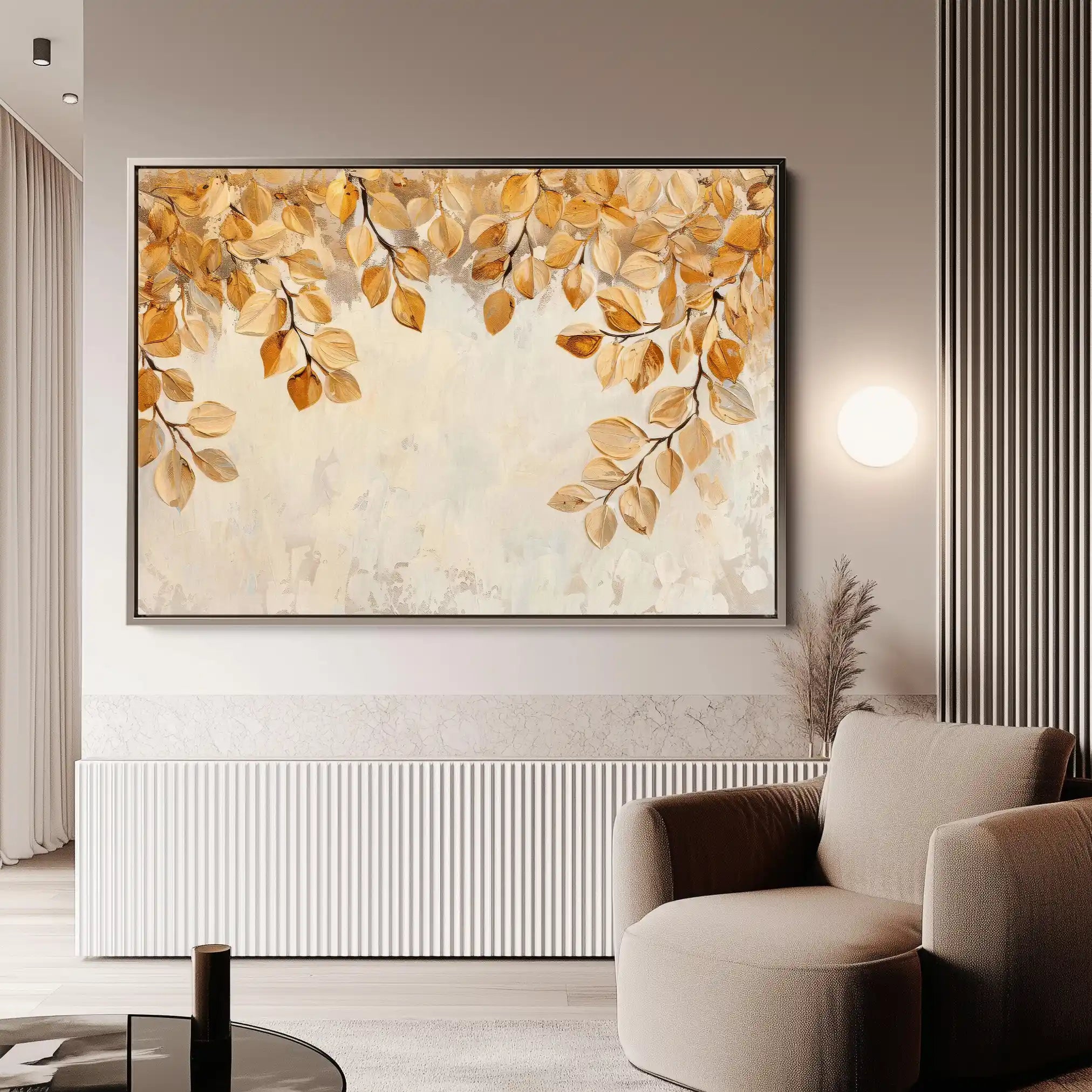 Floral 372 Canvas Art 60 x 40 cm / Black