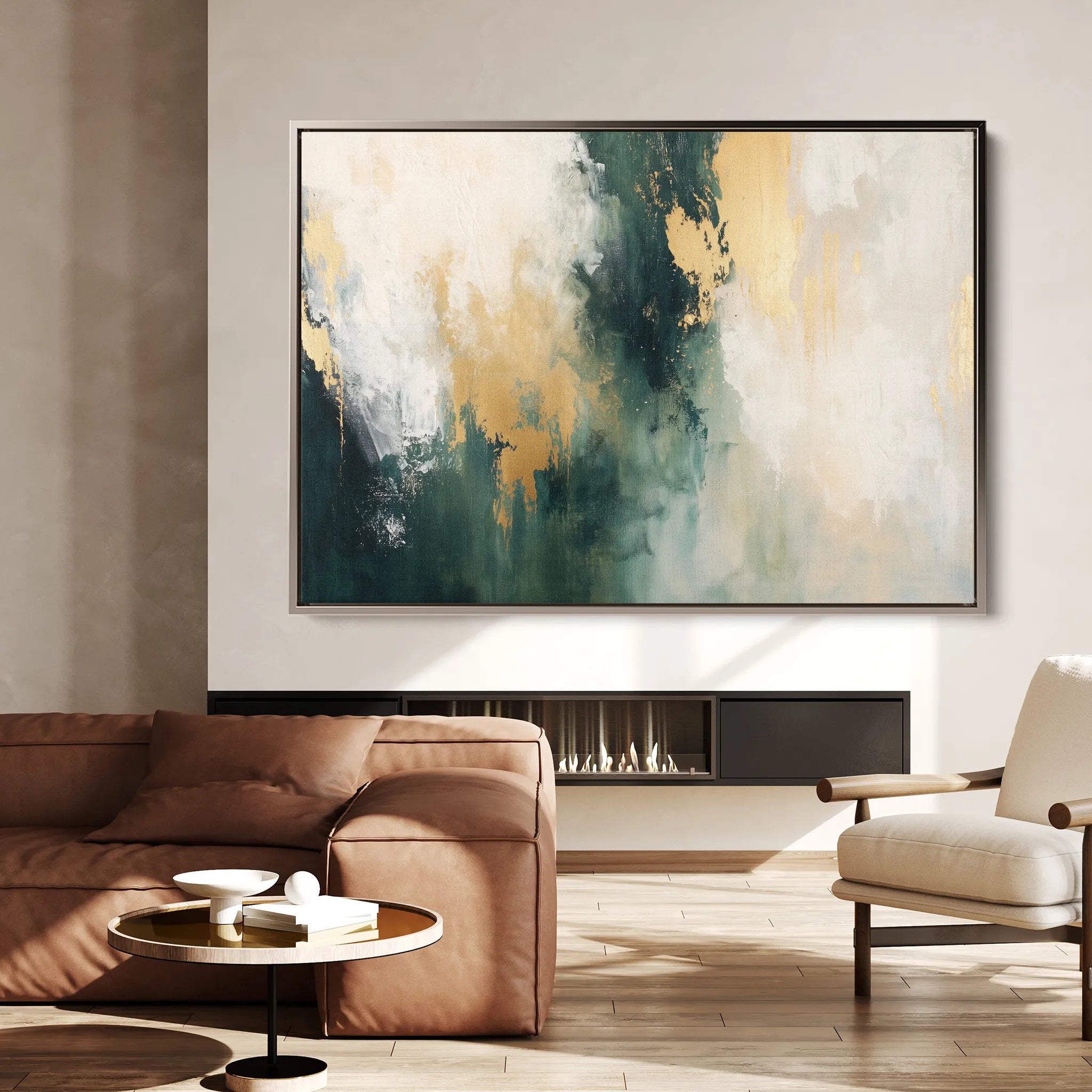 Abstract 373 Canvas Art 18" x 24" / 45 x 60 cm / Black