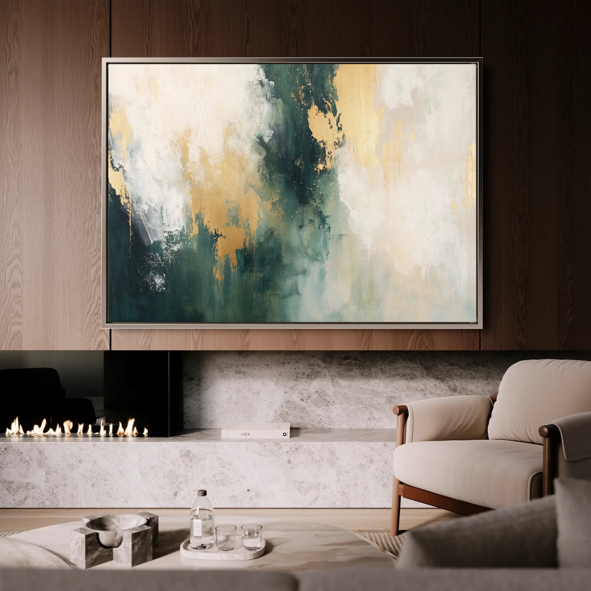 Abstract 373 Canvas Art 18" x 24" / 45 x 60 cm / Black