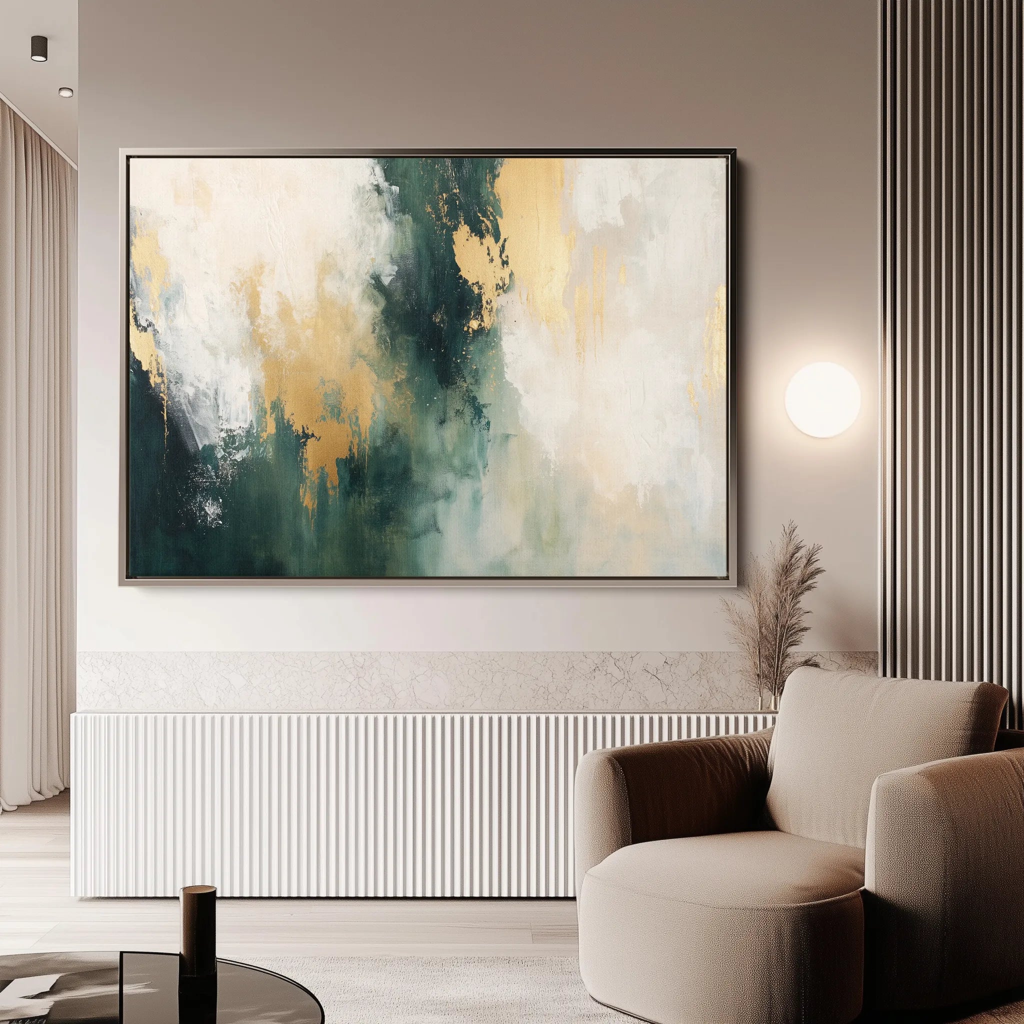 Abstract 373 Canvas Art 18" x 24" / 45 x 60 cm / Black