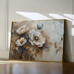 Floral 373 Canvas Art 60 x 40 cm / Black