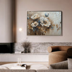 Floral 373 Canvas Art 60 x 40 cm / Black