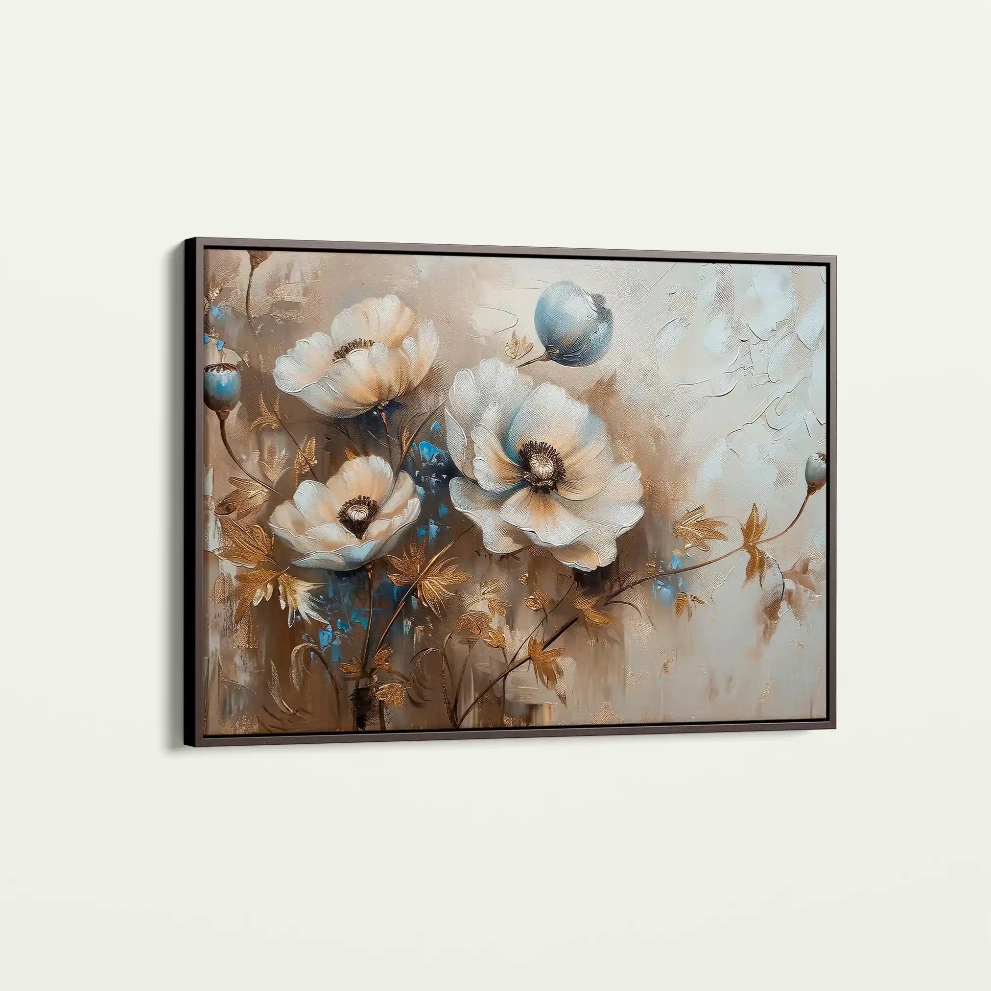 Floral 373 Canvas Art 60 x 40 cm / Black