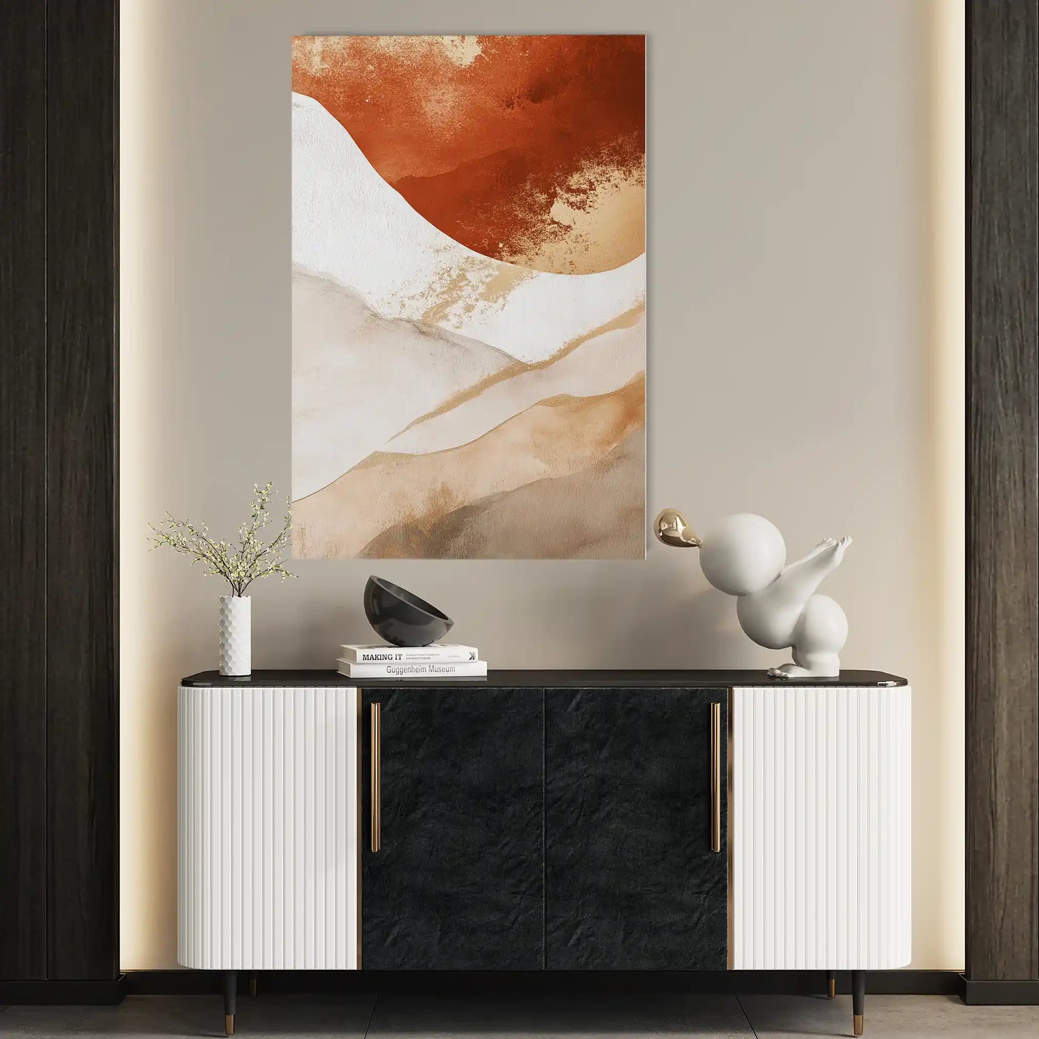 Abstract 374 Canvas Art 18" x 24" / 45 x 60 cm / Black