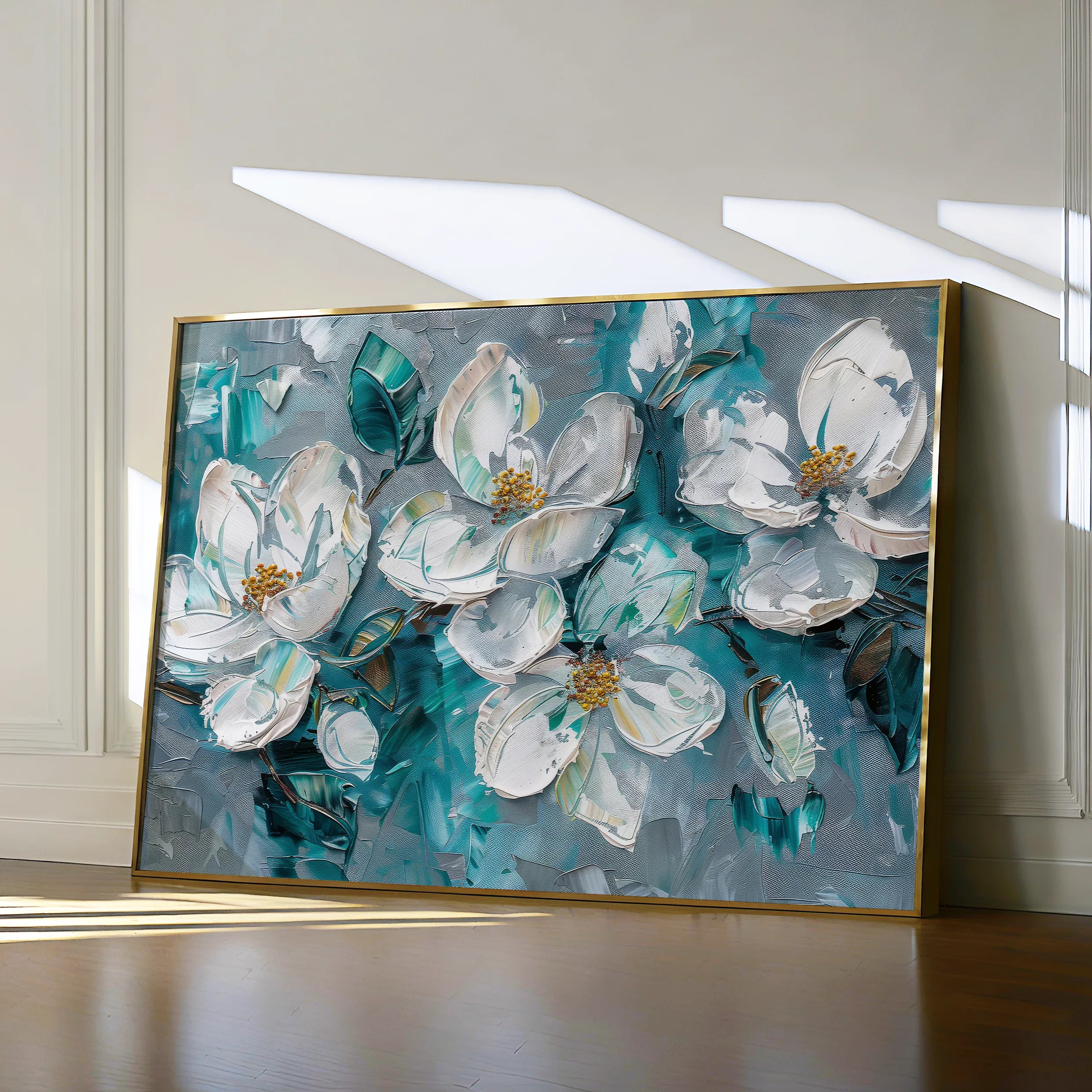 Floral 374 Canvas Art 18" x 24" / 45 x 60 cm / Black