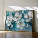 Floral 374 Canvas Art 60 x 40 cm / Black