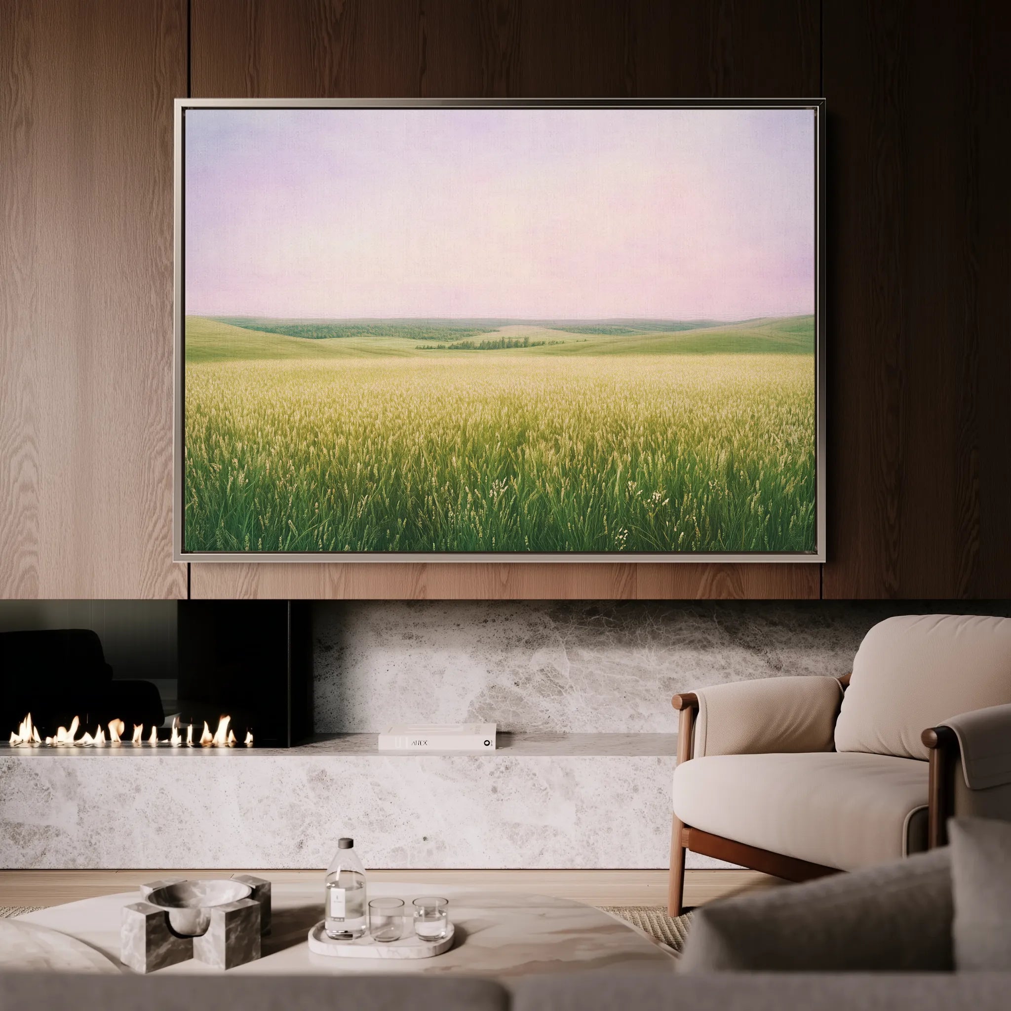 Landscape 374 Canvas Art 18" x 24" / 45 x 60 cm / Black