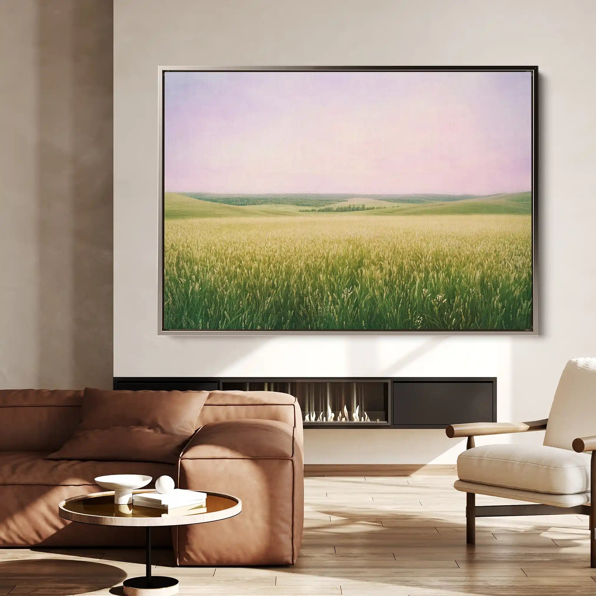 Landscape 374 Canvas Art 60 x 40 cm / Black