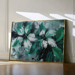 Floral 375 Canvas Art 18" x 24" / 45 x 60 cm / Black
