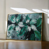 Floral 375 Canvas Art 18" x 24" / 45 x 60 cm / Black