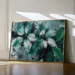 Floral 375 Canvas Art 60 x 40 cm / Black
