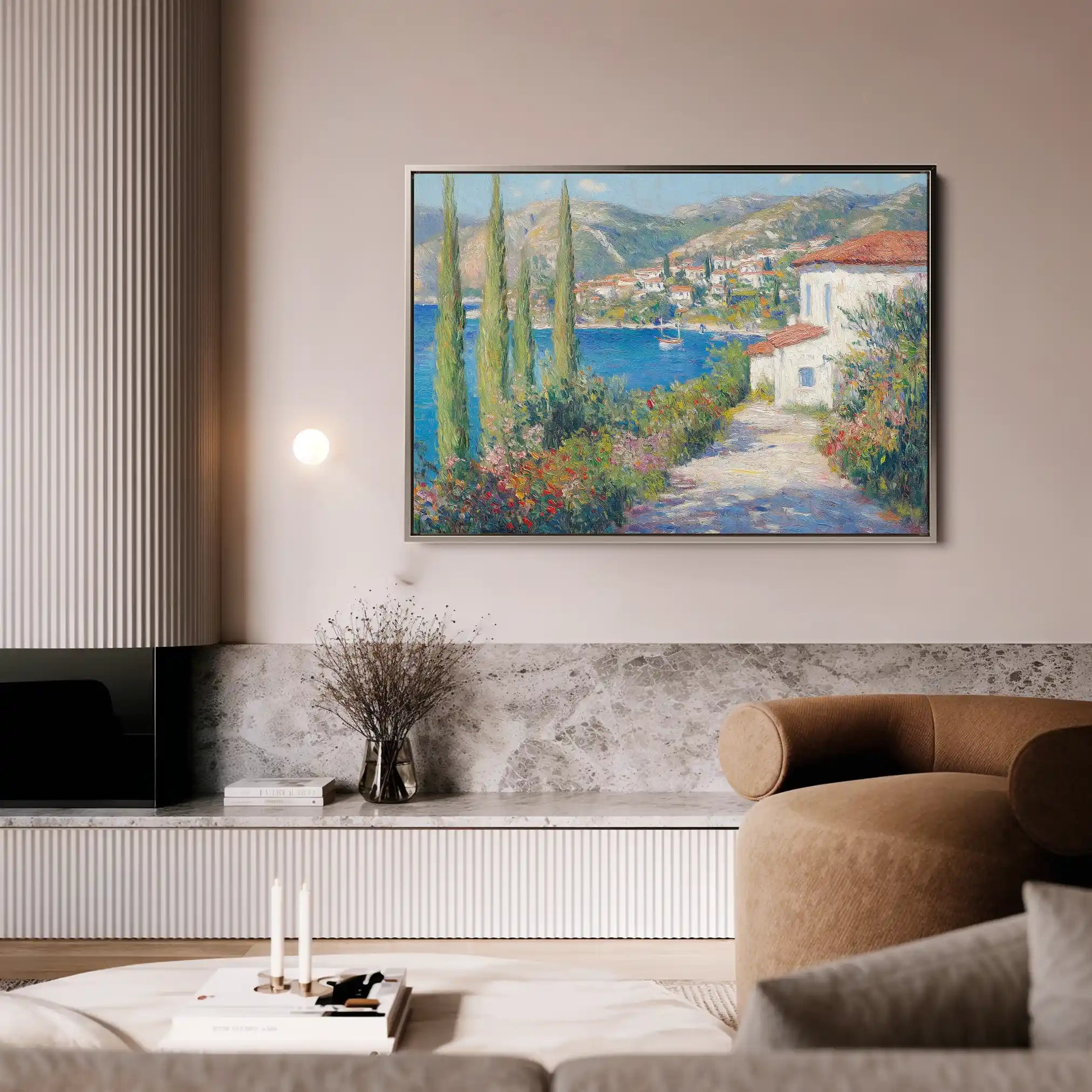 Landscape 375 Canvas Art 60 x 40 cm / Black