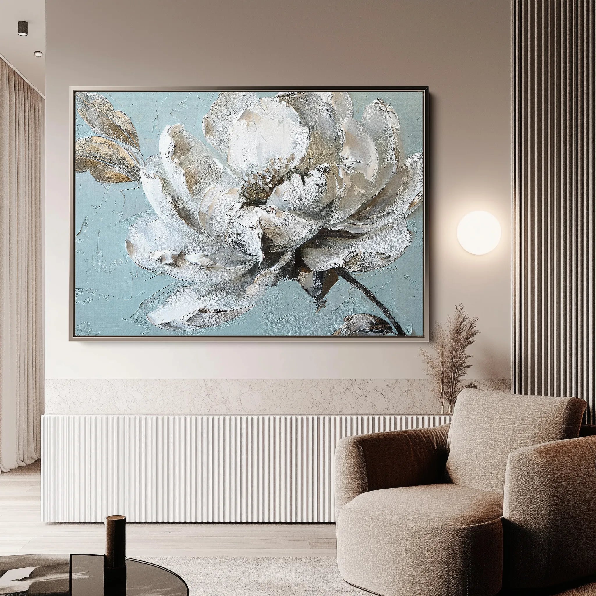 Floral 376 Canvas Art 18" x 24" / 45 x 60 cm / Black