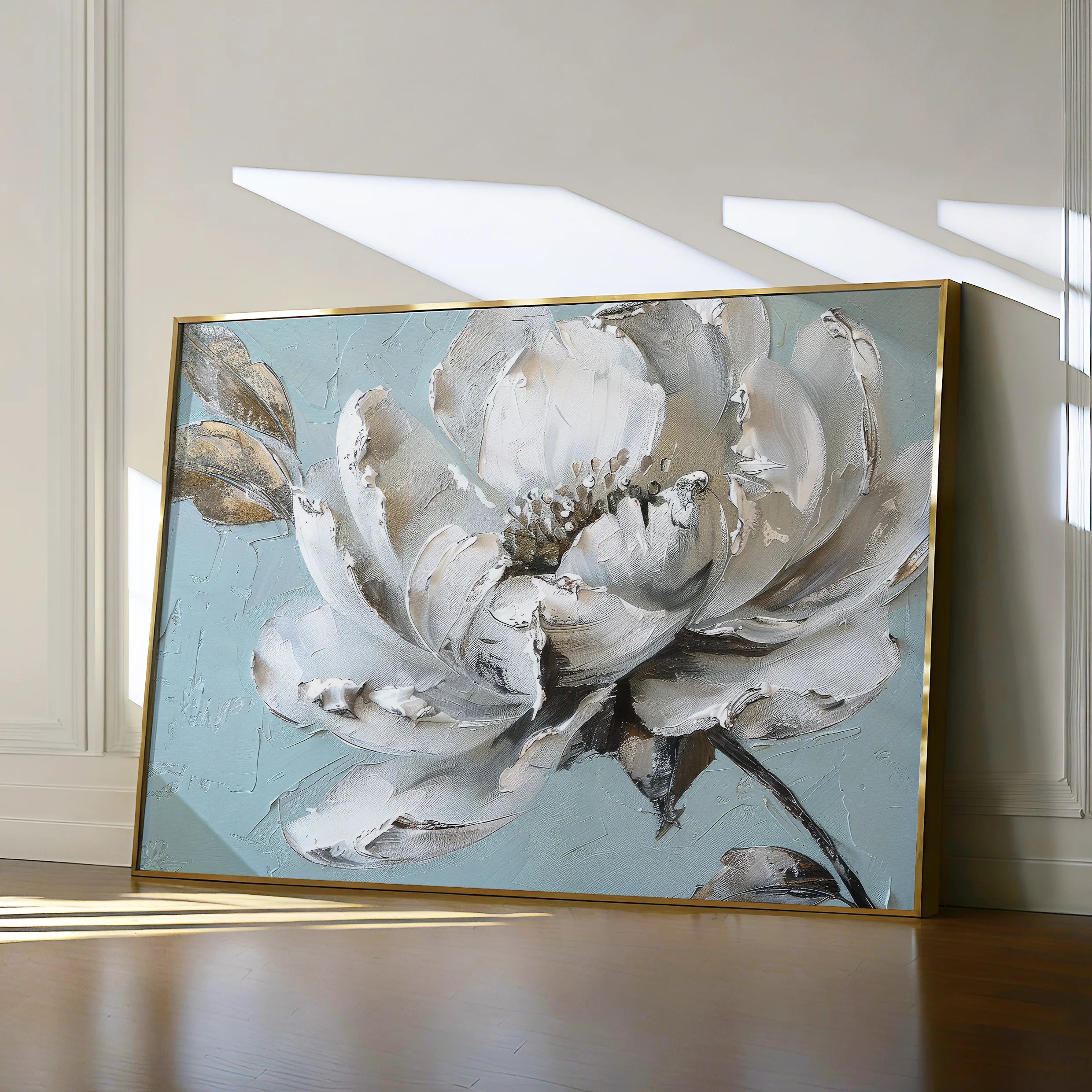 Floral 376 Canvas Art 18" x 24" / 45 x 60 cm / Black