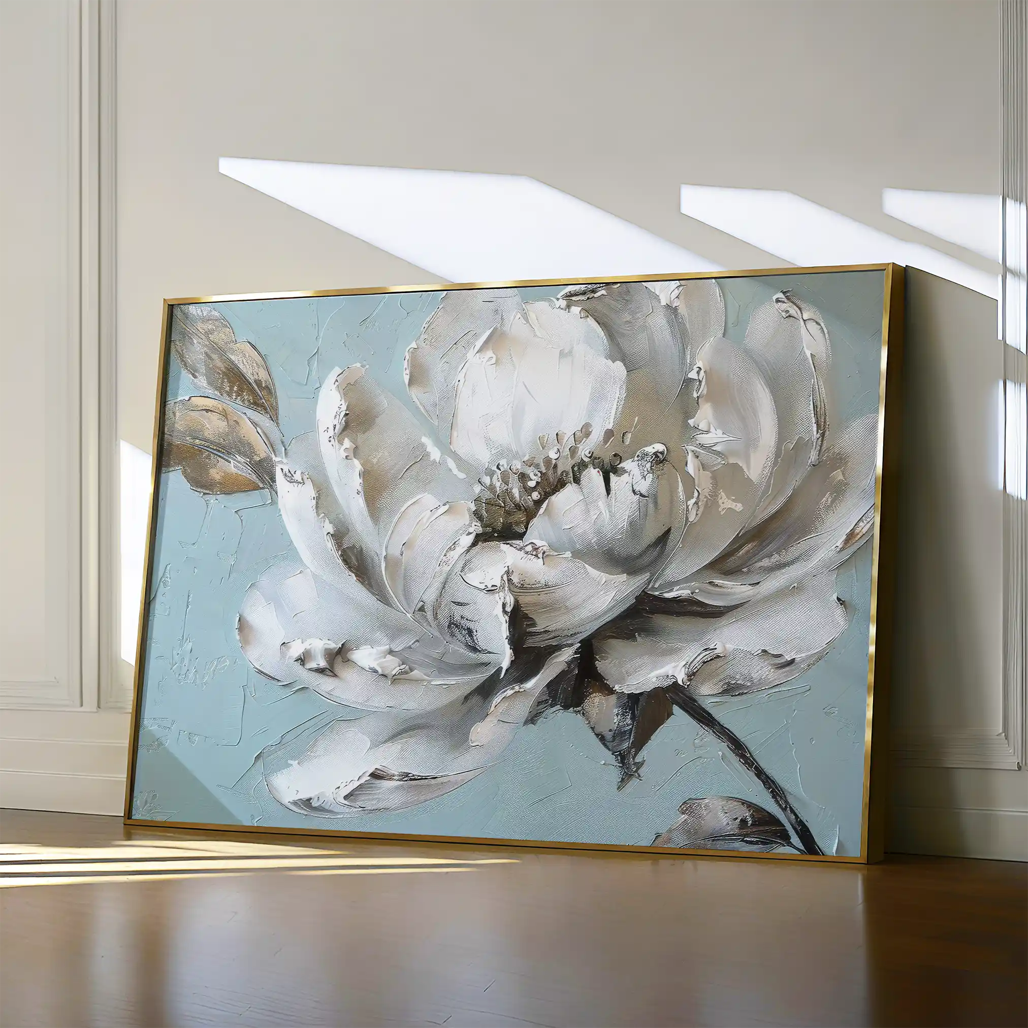 Floral 376 Canvas Art 60 x 40 cm / Black
