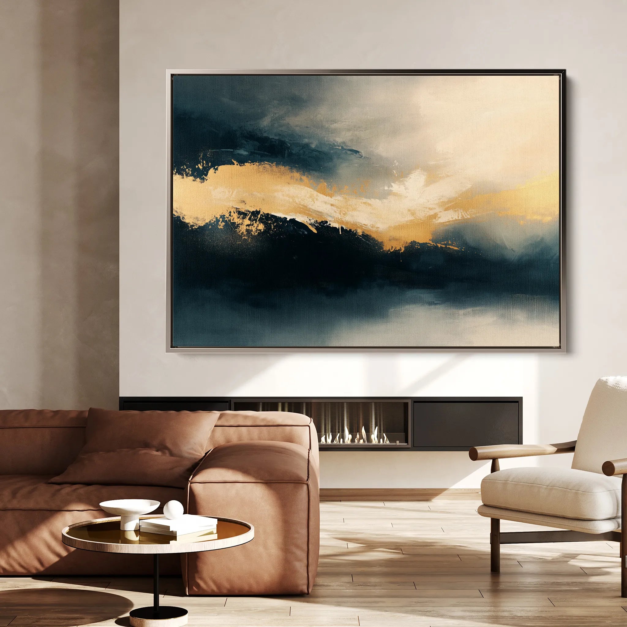 Abstract 377 Canvas Art 18" x 24" / 45 x 60 cm / Black