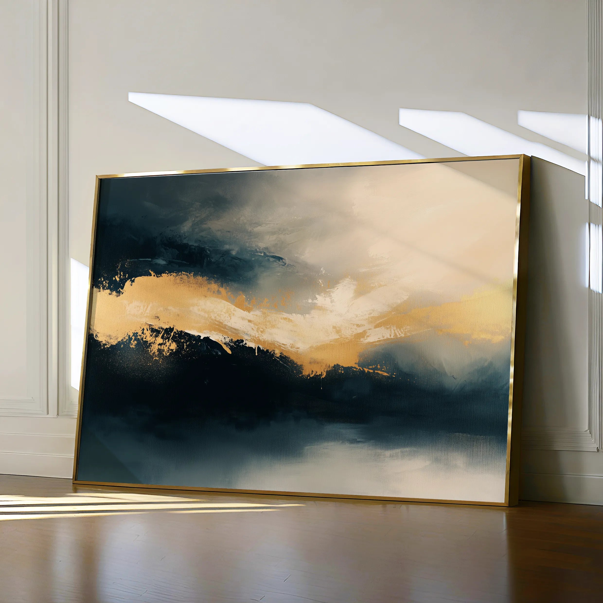 Abstract 377 Canvas Art 18" x 24" / 45 x 60 cm / Black