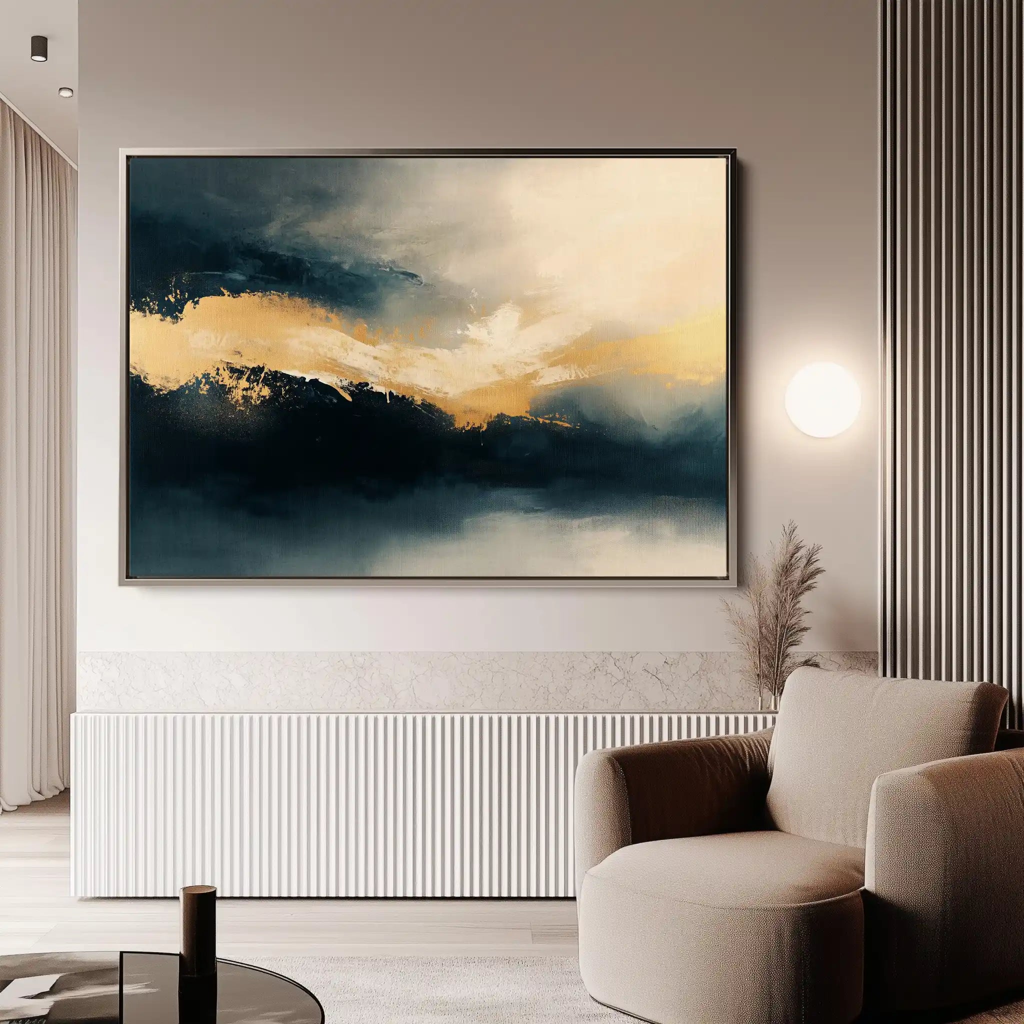 Abstract 377 Canvas Art 60 x 40 cm / Black