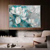 Floral 377 Canvas Art 18" x 24" / 45 x 60 cm / Black