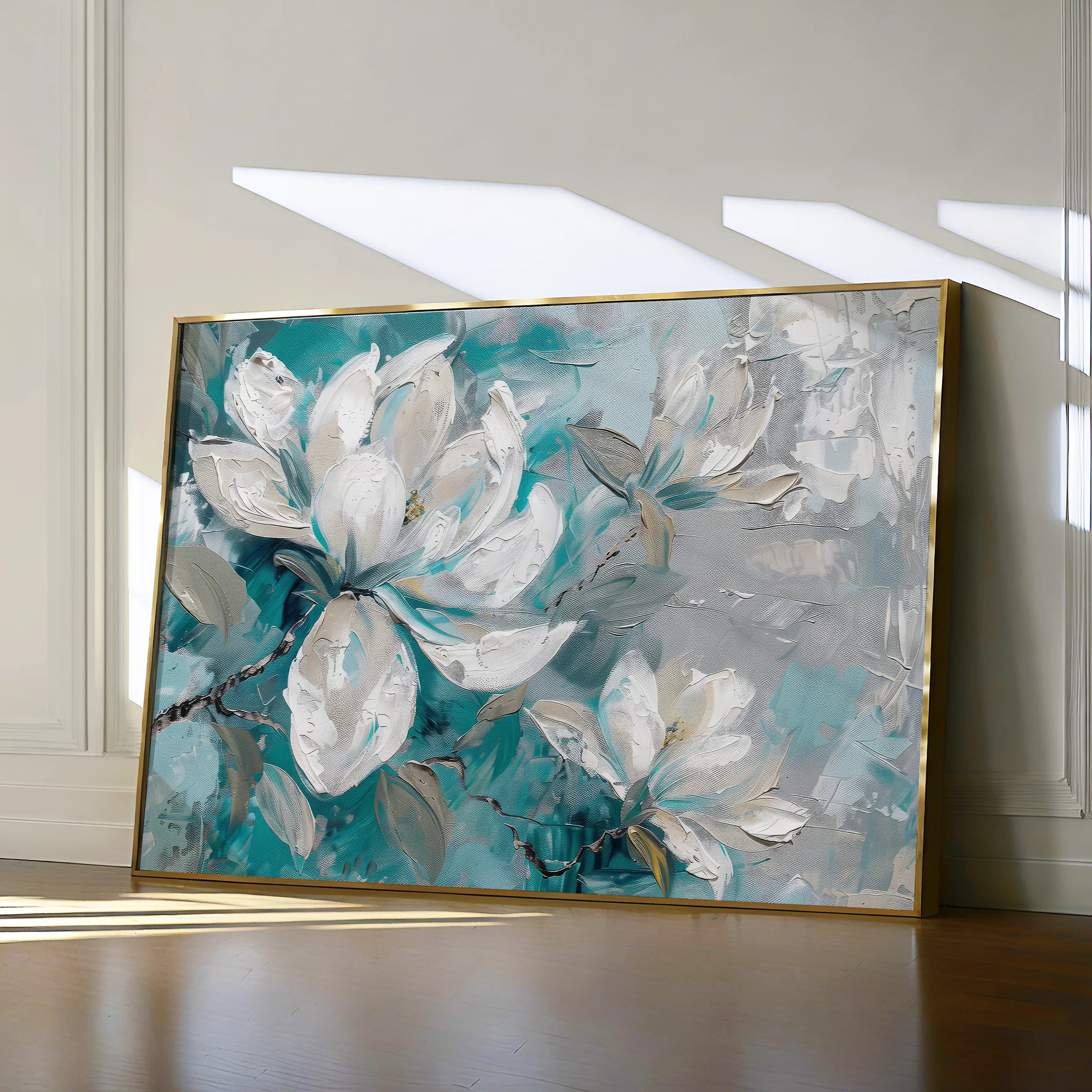 Floral 377 Canvas Art 18" x 24" / 45 x 60 cm / Black