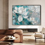 Floral 377 Canvas Art 18" x 24" / 45 x 60 cm / Black